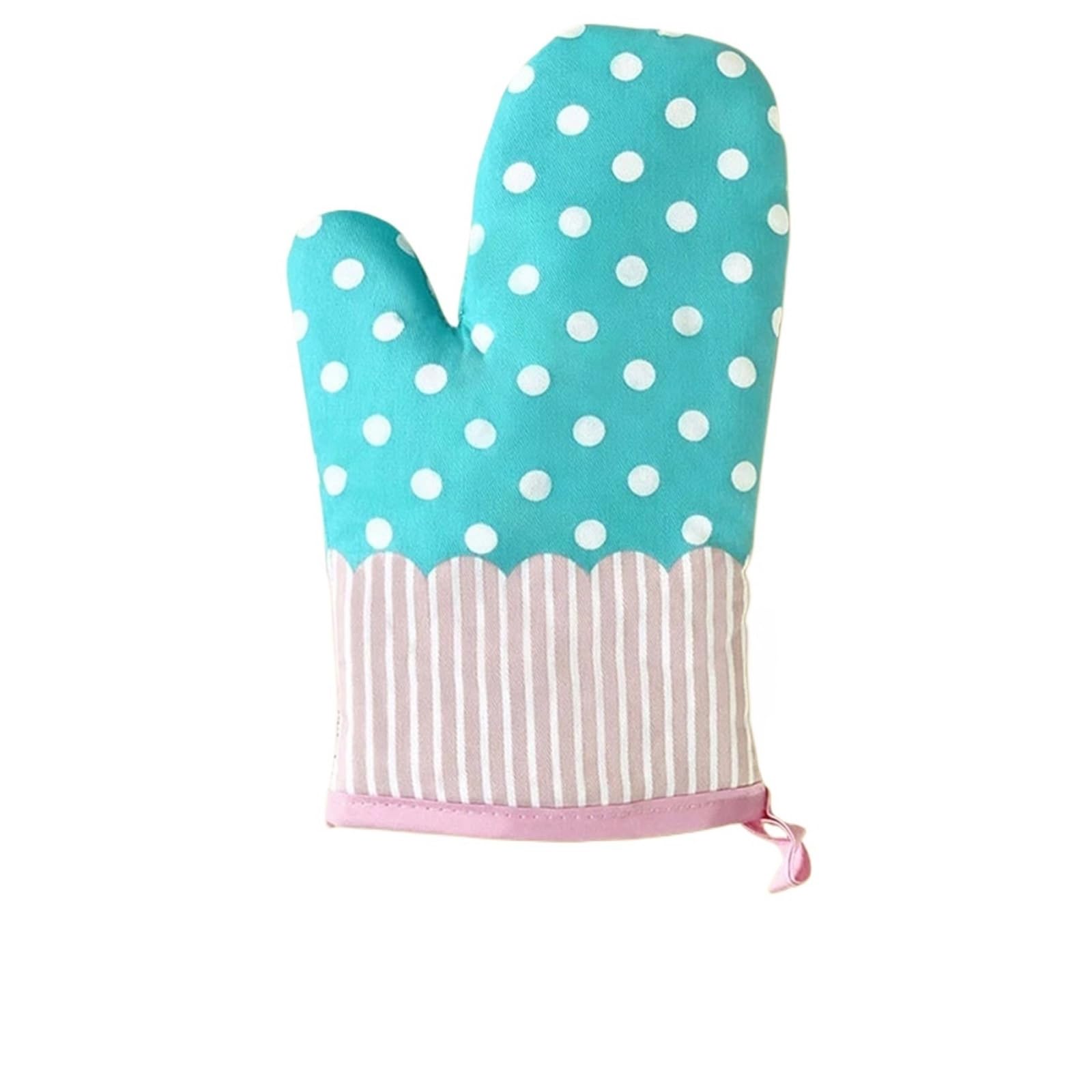 2Pcs Heat-Resistant Plaid Oven Gloves, Thickened Insulated Kitchen Gloves for Microwave, Cooking & Baking(Blue)