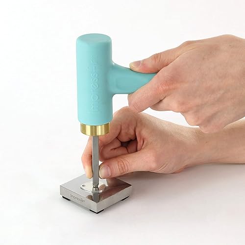 Miniatura 3 de ImpressArt - Paquete de estampado de metal con letras de enebro números y herramientas con martillo de estampado Ergo-Angular guías de sellos de