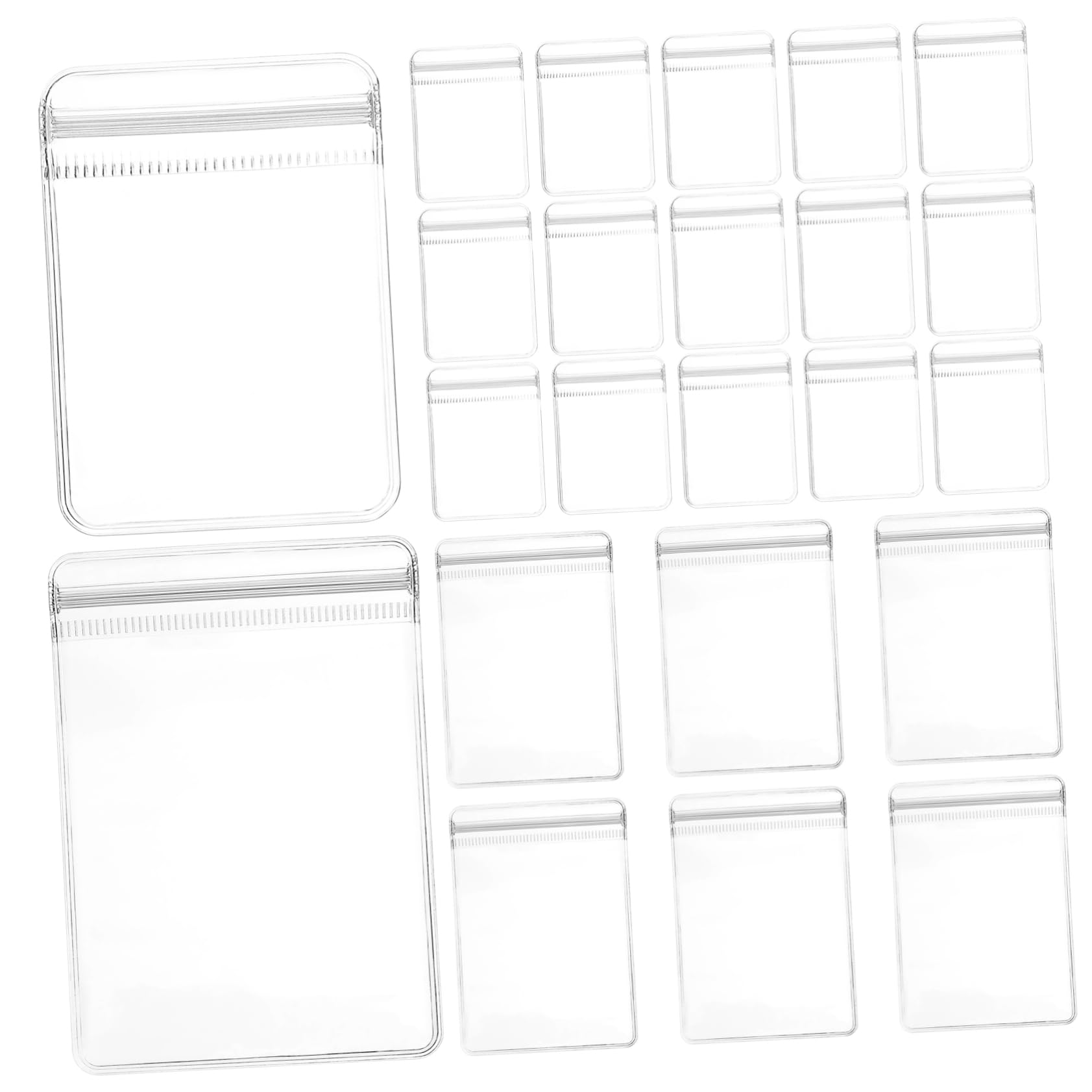 OSOLADY Jewelry Packaging Bags Set of 100 PVC Zip Pouches Self Seal Storage for Travel Organization