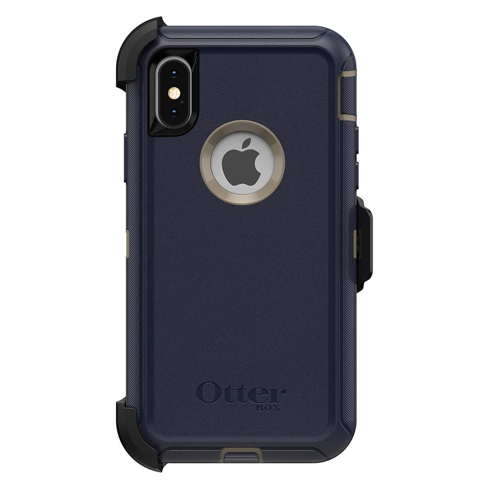 OTTERBOX DEFENDER SERIES SCREENLESS EDITION Case for iPhone Xs & iPhone X - Frustration FRĒe Packaging - DARK LAKE (CHINCHILLA/DRESS BLUES)
