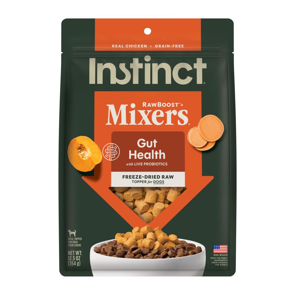 Raw Boost Mixers Gut Health Freeze Dried Chicken Dog Food Topper 12.5OZ