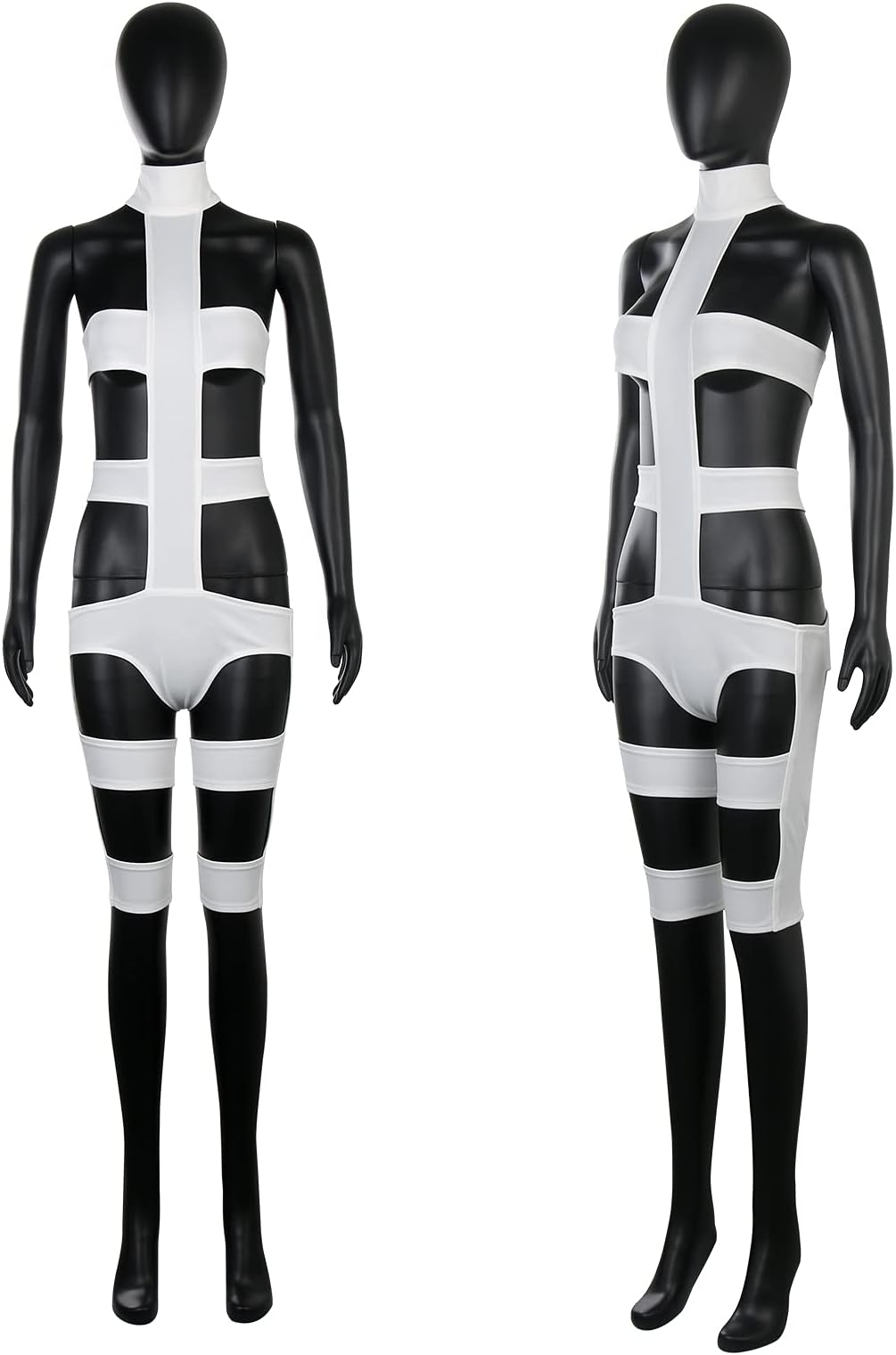 Fifth Element Cosplay Leeloo Costume Sexy Lingerie Set Women Futuristic White Strappy Harness Party Bodysuit