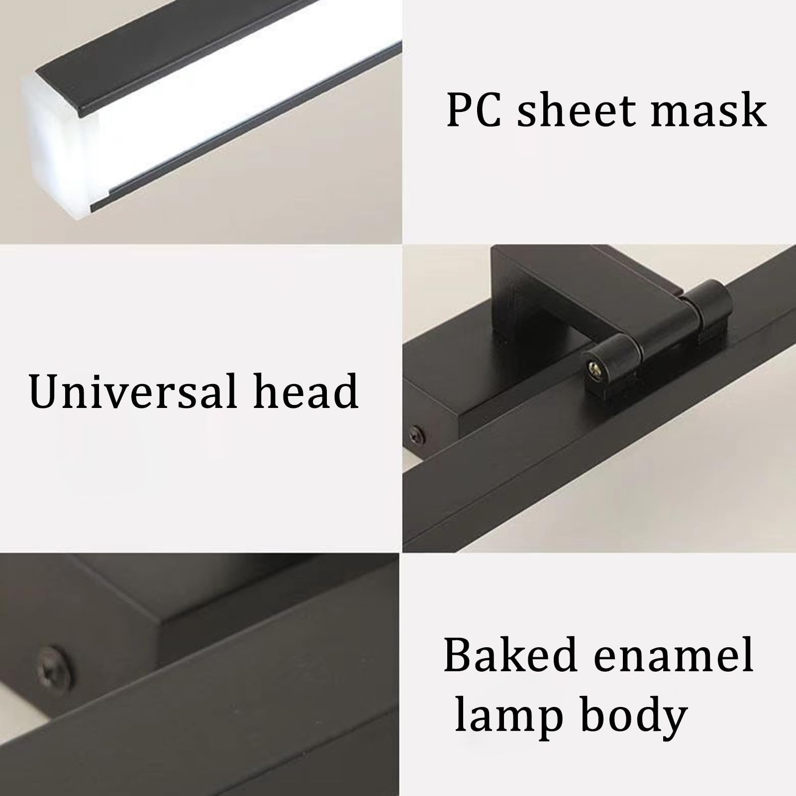 LED Spiegellampe Bad mit Bewegungsmelder Spiegelleuchte 180° Schwenkbar Wandleuchten Badezimmerschrank Lampe Wasserdicht Modern Aluminium Keller Küche Badschrank (Weißes Neutrales Licht,100cm)