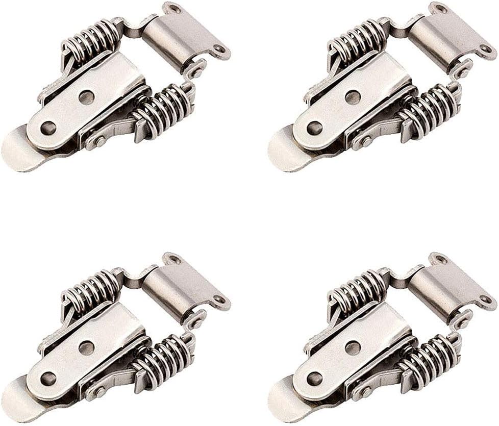 SamIdea Heavy Duty Stainless Steel Spring Draw Toggle Latch Lock Cabinet Box Hasp Latch for Trunk, Case, Box, and Chest with 4 Pack DK108