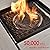 HOOOWOOO Square Outdoor Fire Table 50,000 Patio Fire Pit Table Propane Outside Firepit for Matching Gray Wicker Outdoor Furniture Set