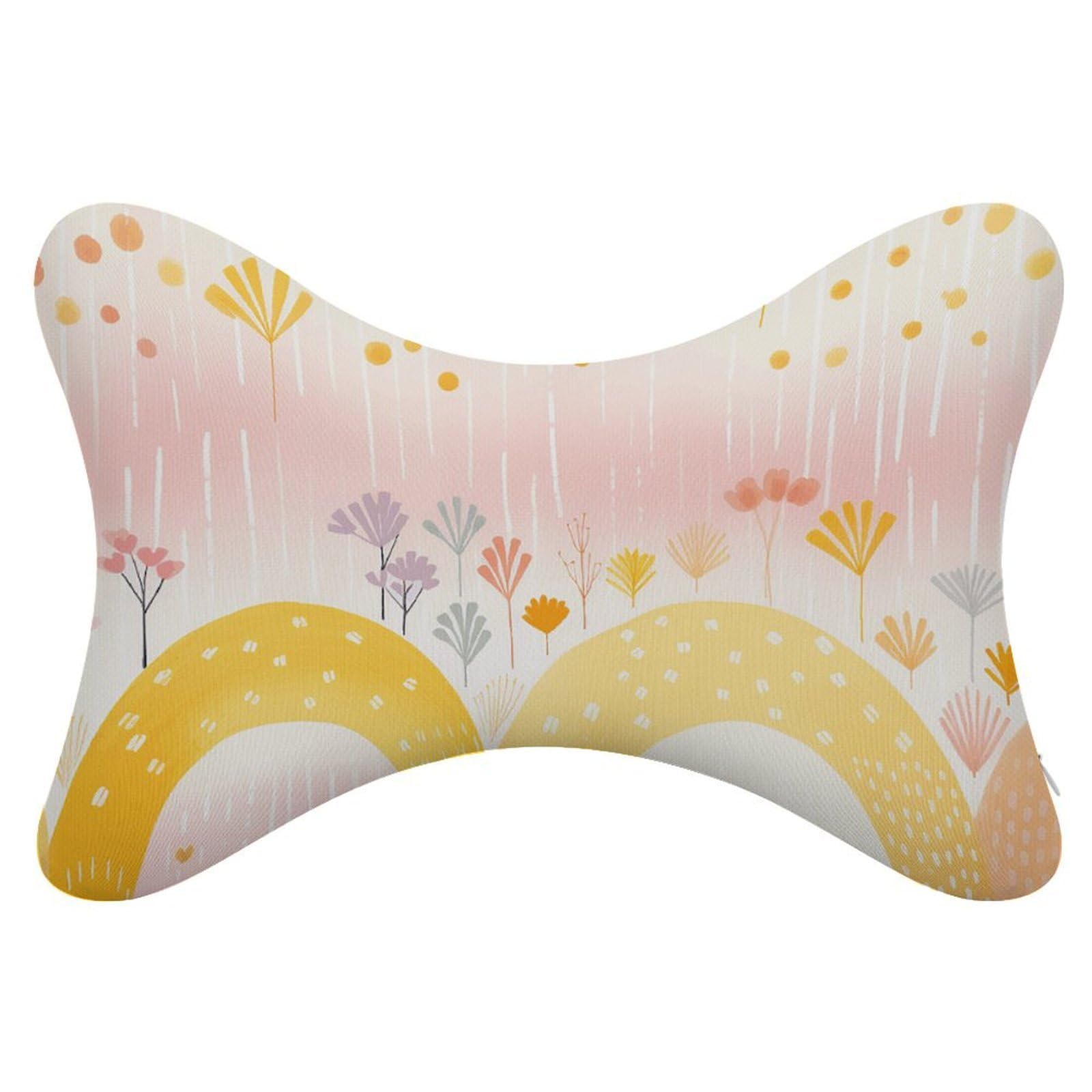 Adfgyerh Style Several Rainbows Pillow ，Memory Foam Pillow Core，Cushion,Provide Neck Support，Car Pillows For Travel Car Seats And Home Offices.