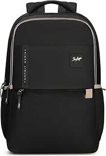 Skybags Transit 17 Inch Compatible Laptop Backpack 29L 2 Compartments with Quick-Access Front Pocket & Rain Cover Air-Mesh Back Panel & Side Pocket Office & Travel Backpack for Men & Women
