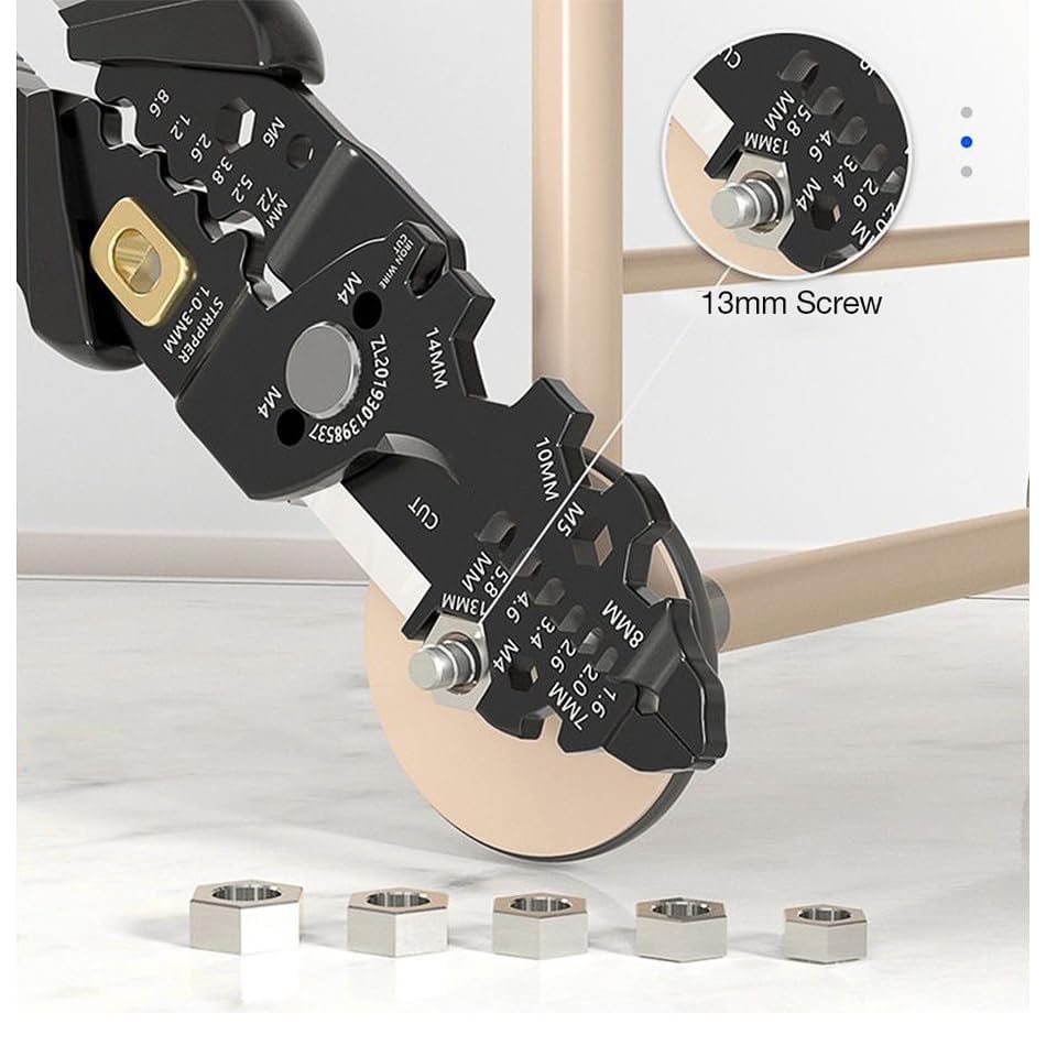 Image of Daccfy All in 1 Multifunction Stainless Steel Wire Stripper /Wire Crimping Tool, Wire Cutter, Wire Crimper, Cable Stripper, Wiring Tools (25 in 1 wire stripper)