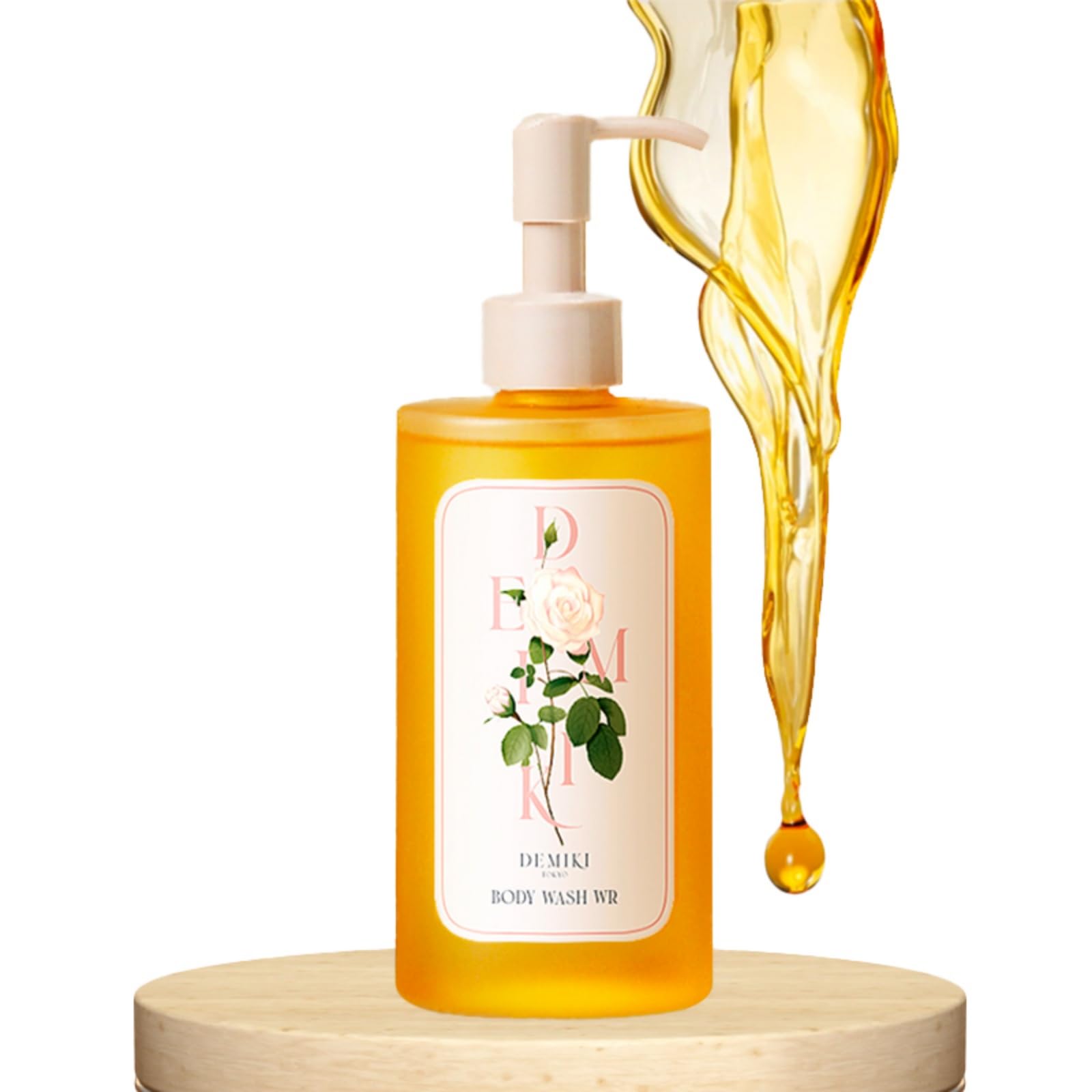 DEMIKI Body Wash Women Moisturizing Sensitive Skin, White Rose Scent Shower Gel Body Wash for Women, Winter Hydration Care, Sulfate-Free, Paraben-Free