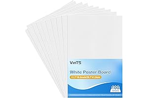 VinTS 100-Count 11.7x16.5 White Poster Board