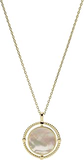 Fossil Collar Para Mujer Val, Longitud: 510mm + 50mm, Ancho: 23mm Collar De Acero Inoxidable Dorado, JF03800710