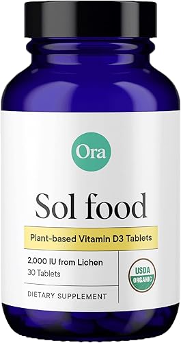 Ora Organic Vitamina D3 2000UI Vitamina D vegana de liquen para la salud ósea, apoyo inmunológico y estado de ánimo, absorción máxima Suministro