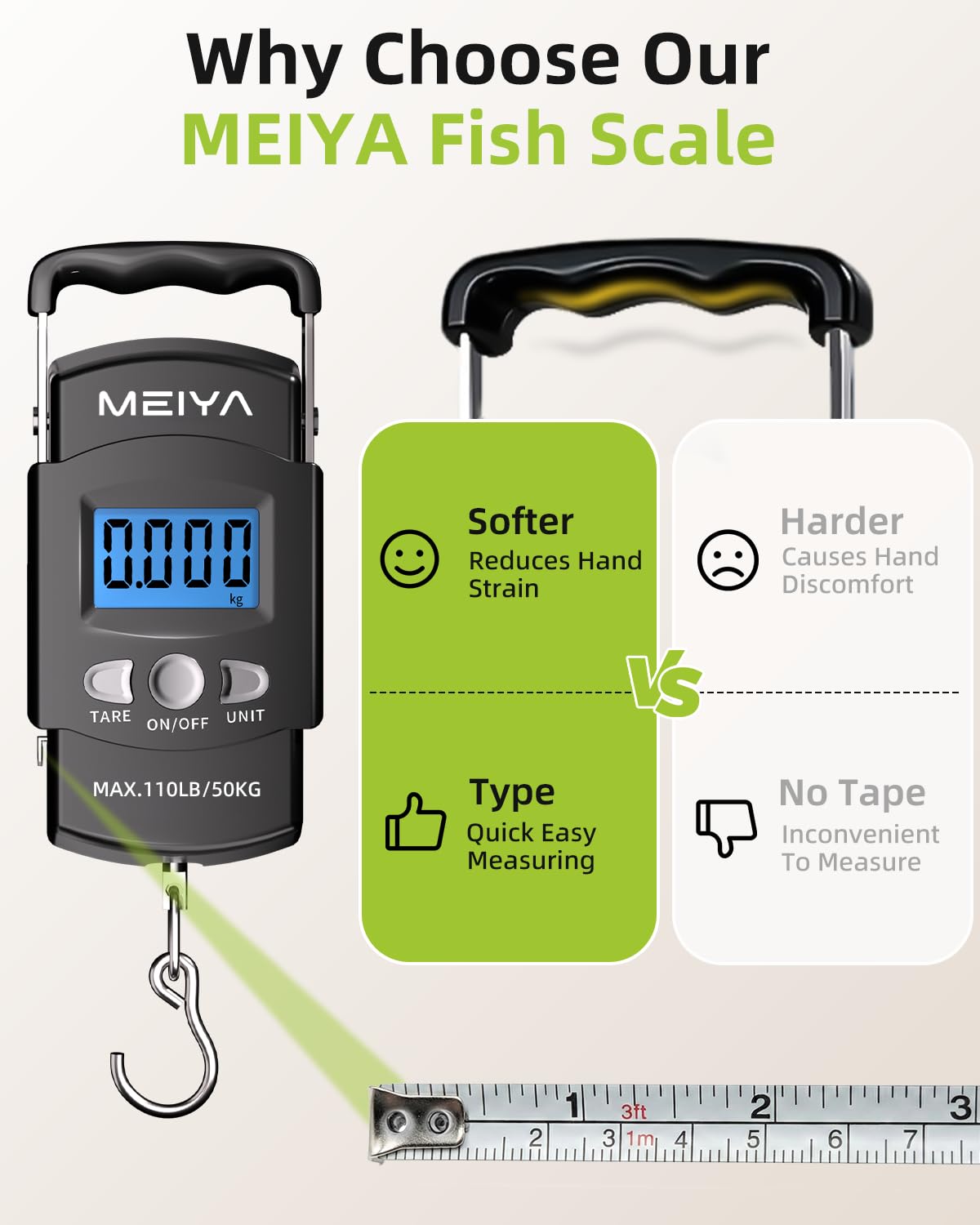 Digital Fish Scale - 110lb, Travel Luggage Scale -2