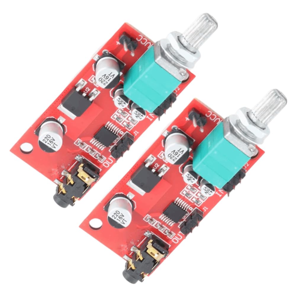 MOPFOL 2Pcs MAX4410 Headphone Amplifier Module 3.5mm Interface - DC 3-12V HiFi Preamplifier Board with 2.54mm Pin Output for Audio Devices