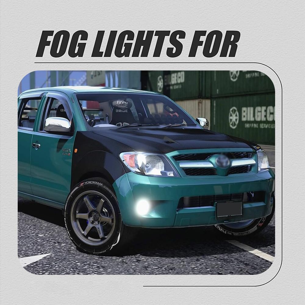 Kit De Actualización De Faros Antiniebla En El Parachoques Delantero PARA TOYOTA HILUX VIGO 2005 2006 2007 Interruptor De Juego De Luces Antiniebla Adicionales Cableado