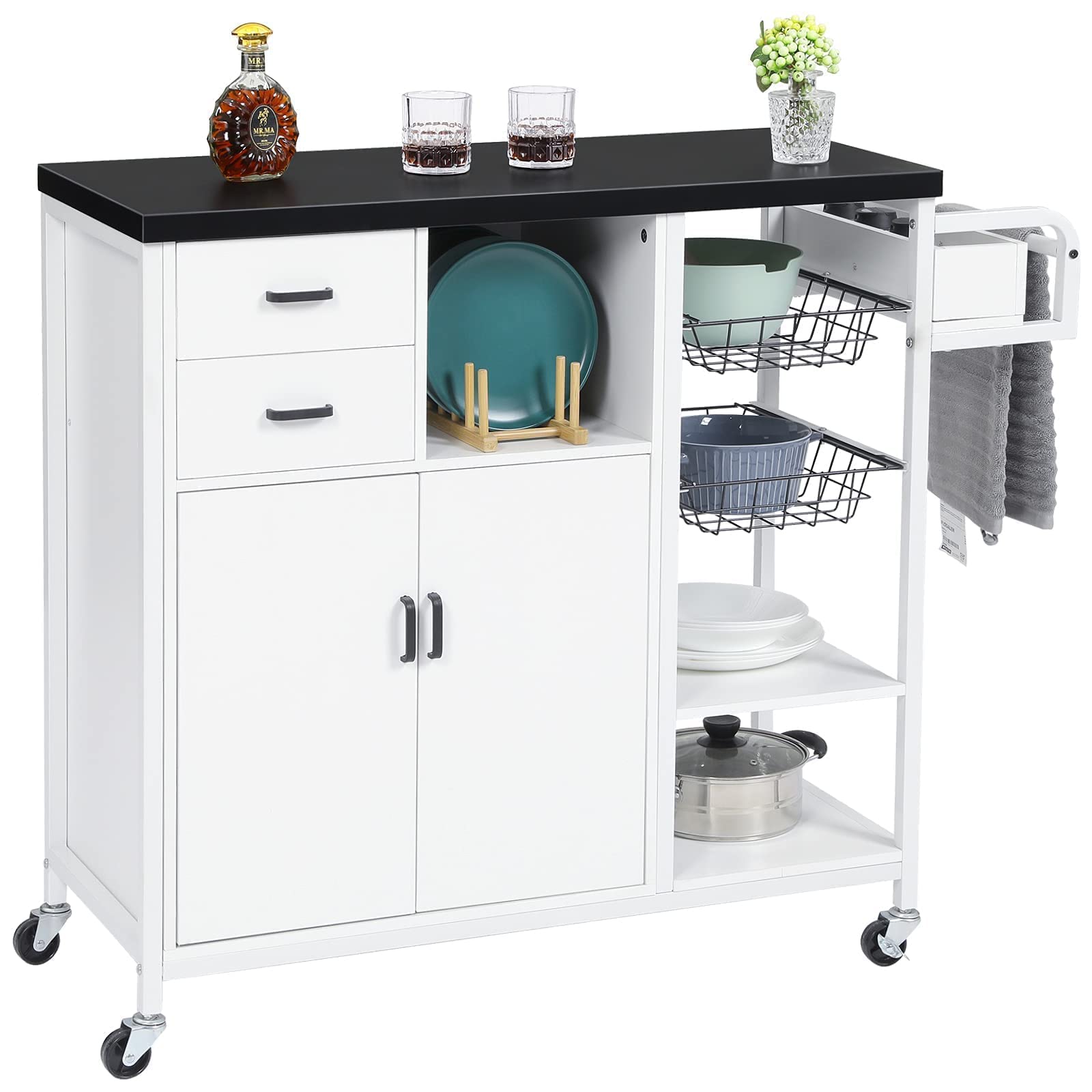 Buy Hasuit Kitchen Island Cart on Wheels, Rolling Kitchen Island with