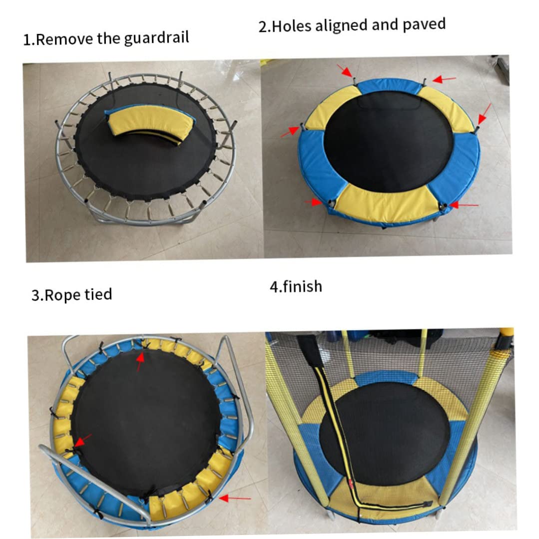 Gcroet Imbottitura del Rivestimento della Molla di Sicurezza del Trampolino, Copertura del Letto di Salto Protezione della Protezione della Molla del Rivestimento Protettivo della Molla 140 cm