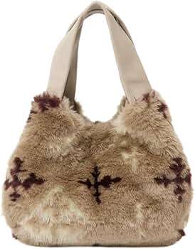 Amazon | [ラシット] モノグラムファー トートバッグ（CE-1390