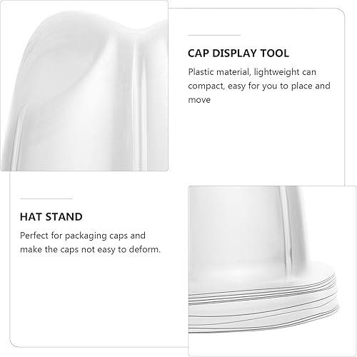 Miniatura 2 de GALPADA Soporte de mesa para sombrero, soporte de exhibición para sombrero superior, soporte para pelucas, 10 unidades, 22.4 in, soporte para casco