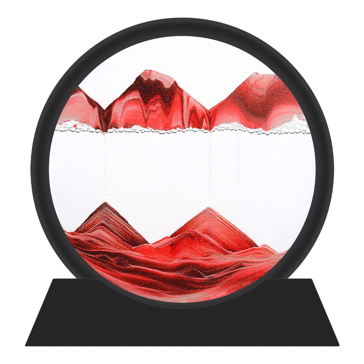 YATOSEEN Moving Sand Art Desktop Ornament, 3D Sandscape in Motion Display Flowing Sand Painting Frame, Relaxing for Home Office Work Decor