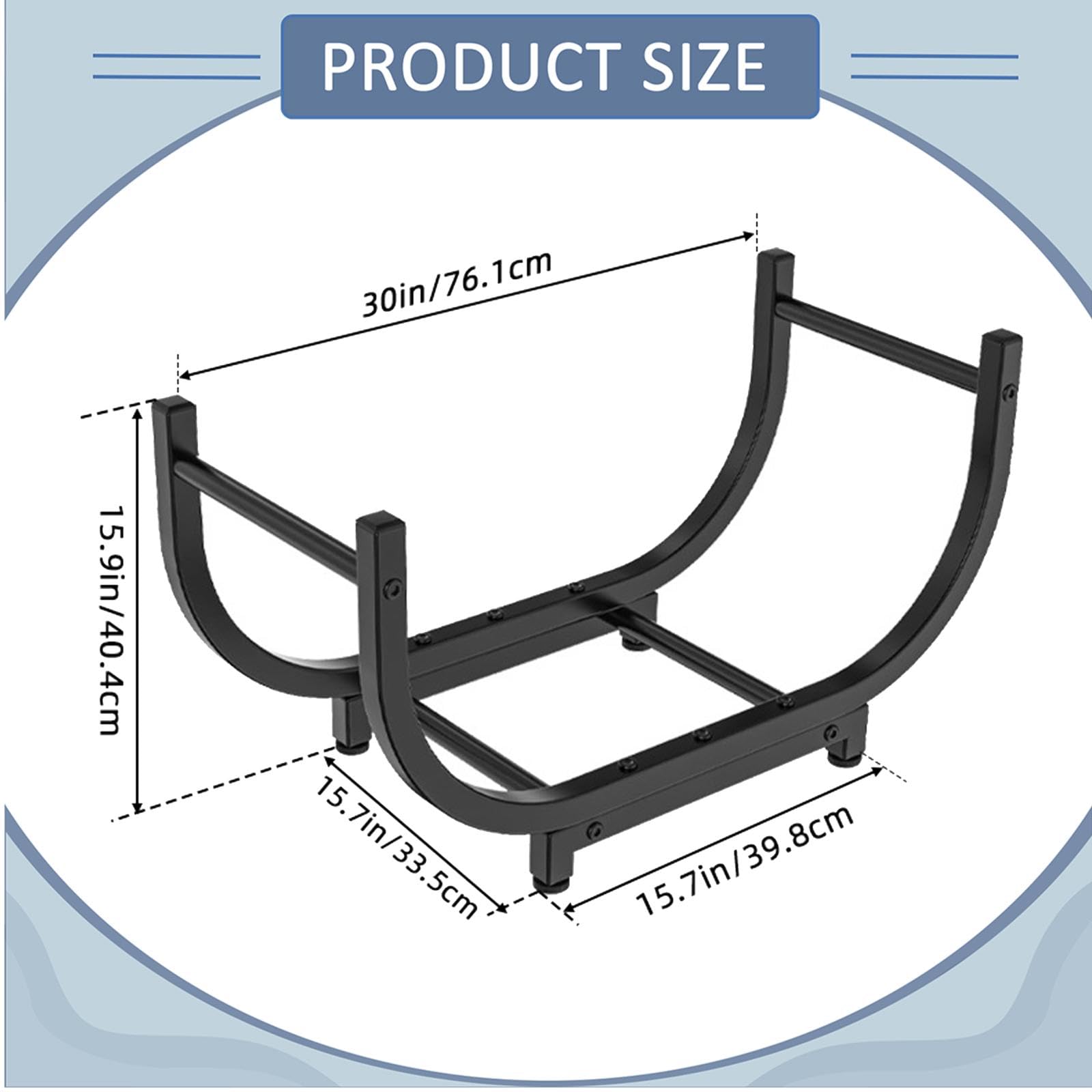Support de Grille à Bûches pour Cheminée, Support de Combustion de pour Camping, Arrière-Cour, Cabane