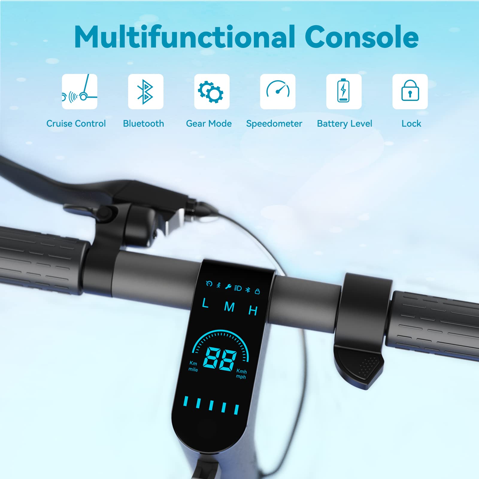 M MEGAWHEELS Trottinette Électrique Adulte, Autonomie 30-35KM, Vitesse Maximale 25KM/H, 9" Pneus, Moteur 350 W, Charge maximale 120KG, APP Contrôle, Pliable et Portable