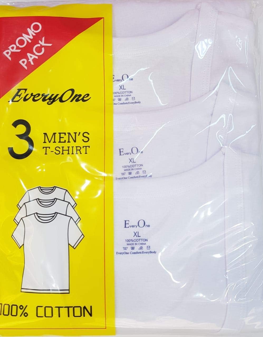 EveryoneMen white Under shirt, set of 3