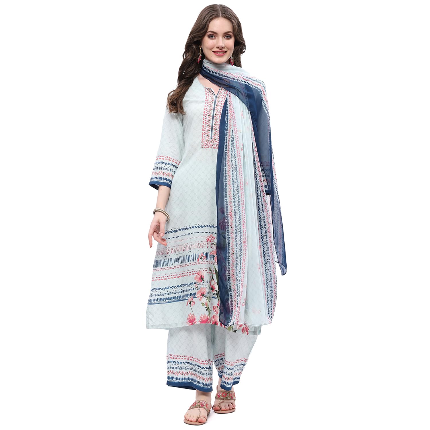 rangriti Pink Rayon Straight Suit Set For Women-picture-25