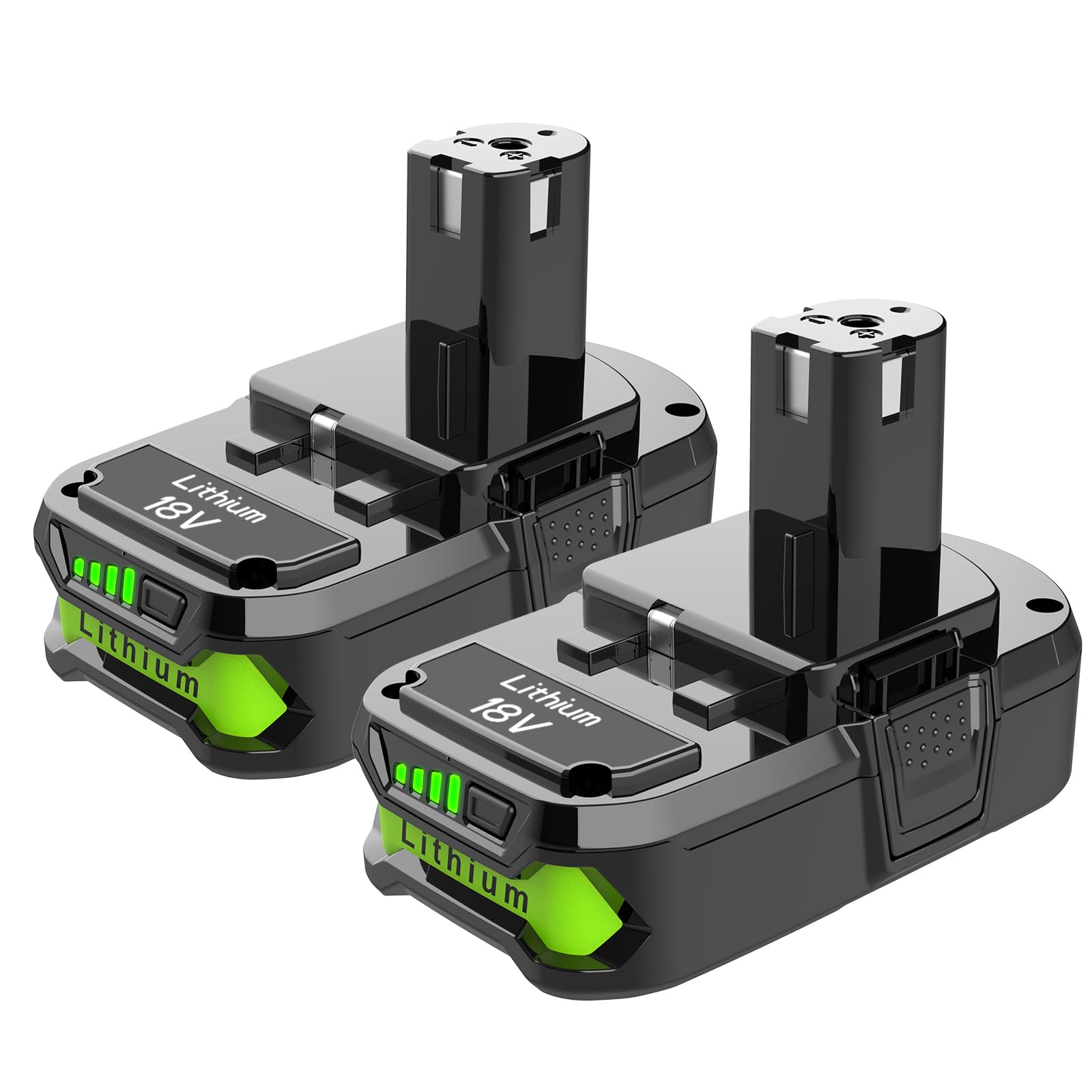 Powilling 2Packs 3.5Ah Battery Replacement for Ryobi 18V Battery, P102 Lithium for Ryobi 18V Cordless Tools P108 P107 P105 P104 P103