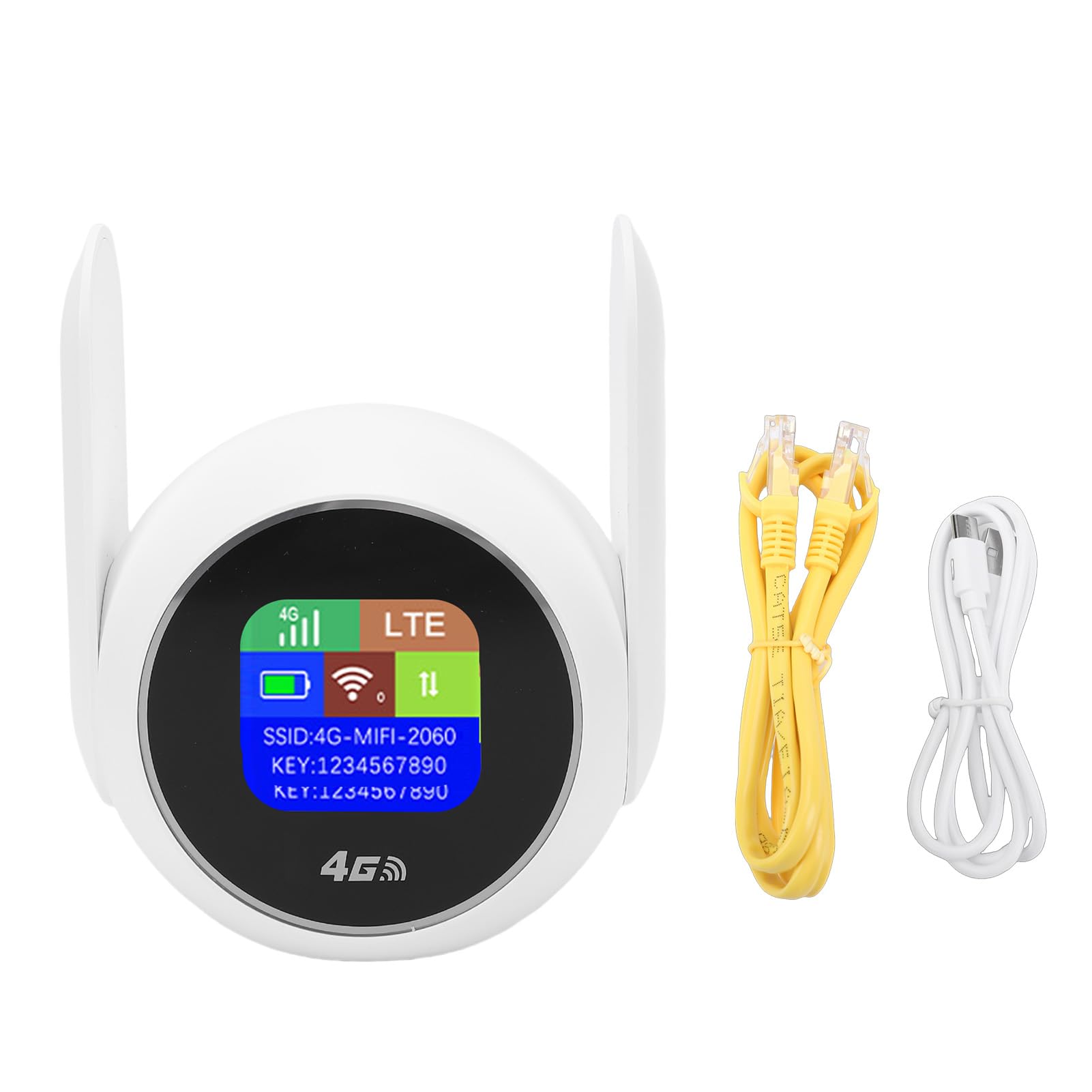 Luocute Router Hotspot WiFi Portatile Router Internet Mobile 4G LTE WiFi 6 con Slot per Scheda SIM e Cavo RJ45 per Viaggi, Casa, Lavoro, Supporto Fino a 32 Utenti
