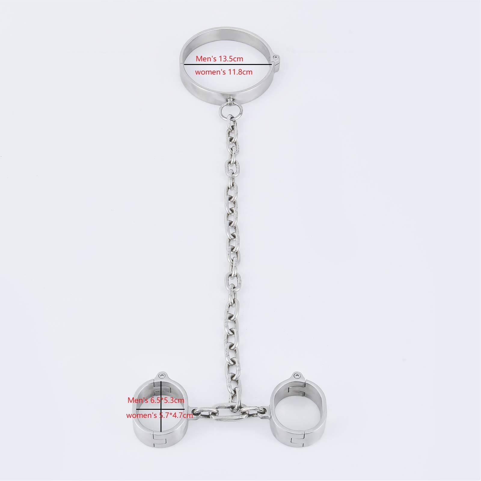 Erotik Metall Sex Bondage Set, Bondageset Extrem Sex, BDSM Extreme Bondage, Mit Handschellen Und Kragen, Sexspielzeug Für Erwachsene, Sklave/Folter/Fetisch,Women's