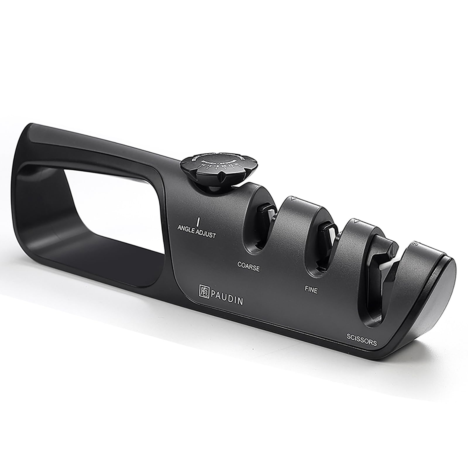 【2025 Model】 PAUDIN Knife Sharpener, Manual 3-Stage, No Whetstone Needed, Suitable for Kitchen Knives, Scissors, and Knives, Convenient for Restoring and Sharpening Dull Blades, Home and Commercial : 