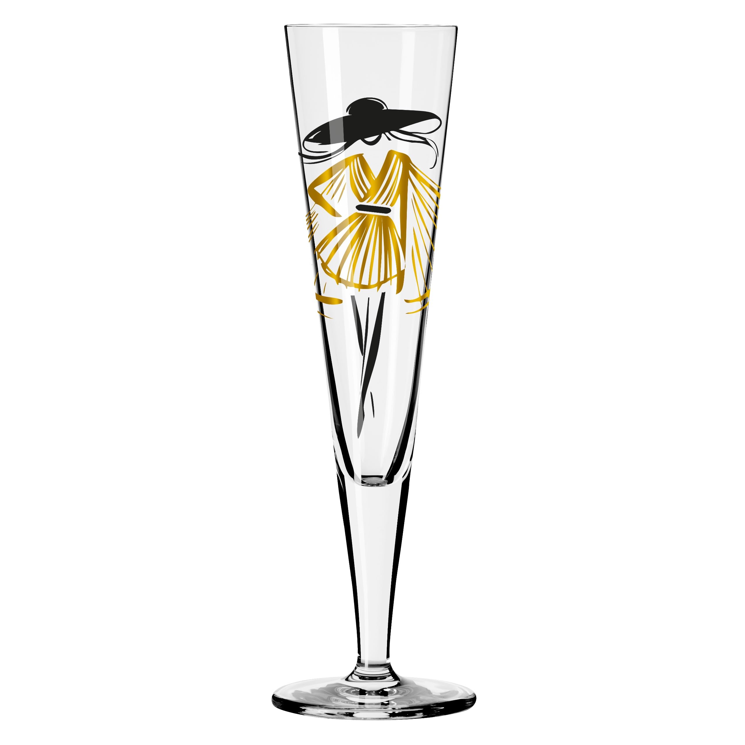 RITZENHOFF 8114003 Fashion Flûte à champagne 200 ml avec motif femme avec chapeau – Fabriqué en Allemagne
