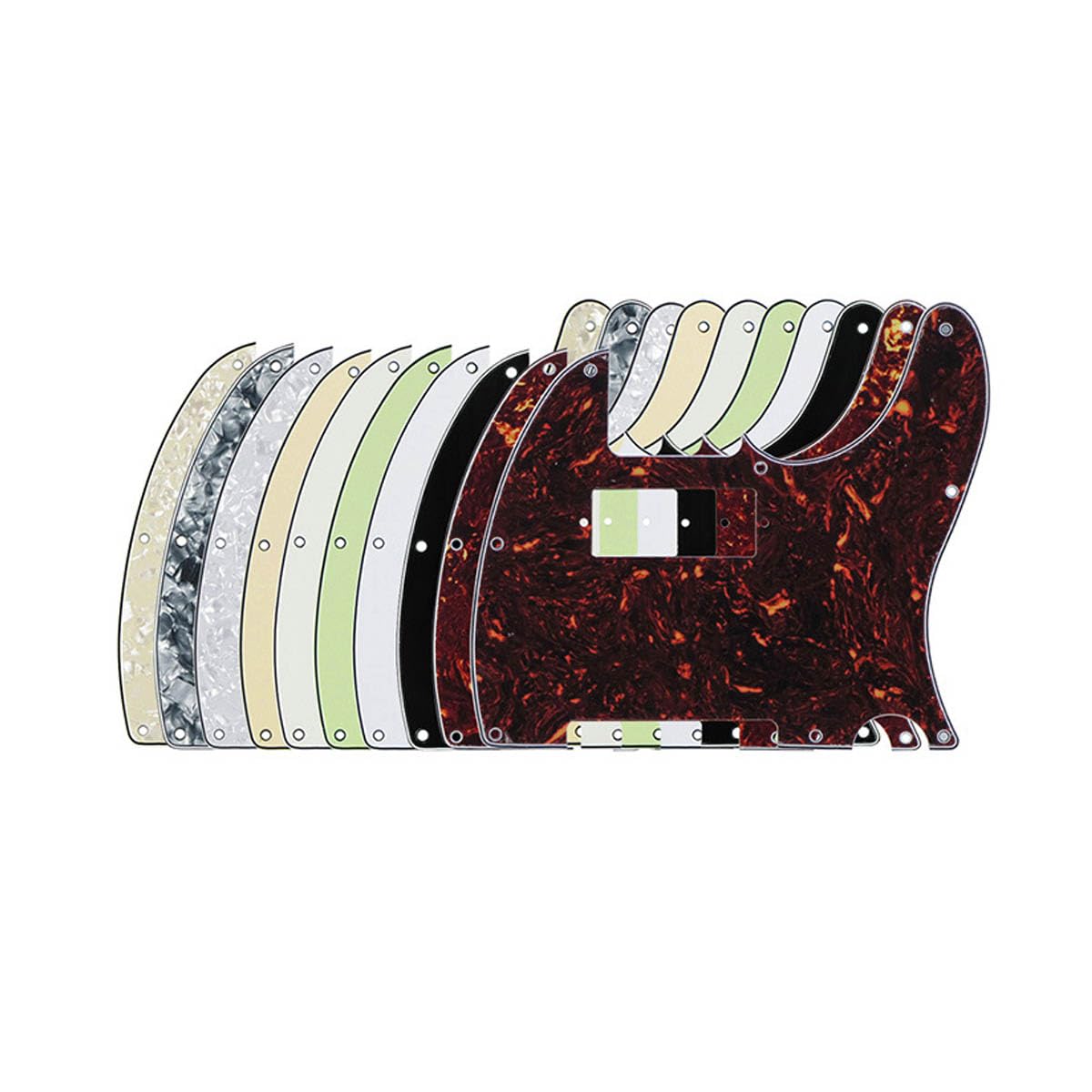 Pickguard Blanc 3 Ply 5 Trous Pour Telecaster Avec Humbucker