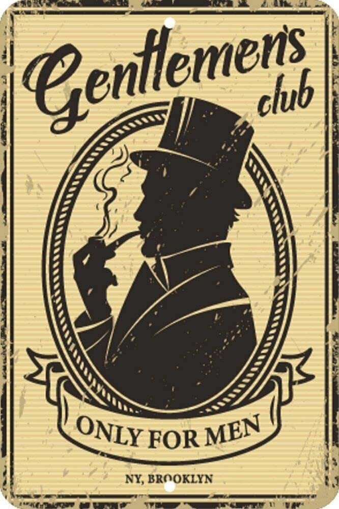 Men's Club Aluminum Tin Sign Plaque Men's Cave Bar Decoration Tin Sign, Wall Decor, Metal Sign, Home Bar, Garage Tin Sign 5.5x8inch