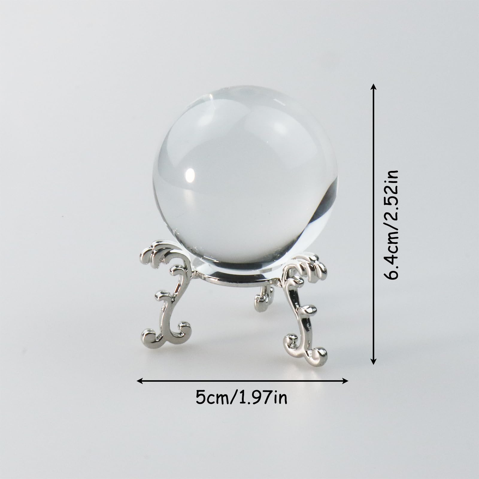 Transparente Bola de Cristal k9, Decoración de Mesa Redonda, con un Diámetro de 50 mm, se Puede Utilizar como Decoración del Hogar o como Accesorio Fotográfico, etc
