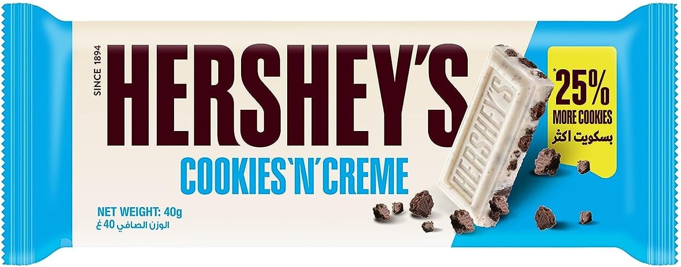 Candy Bar, Cookies ‘n’ Creme Flavour, Value Pack, 4x40 g