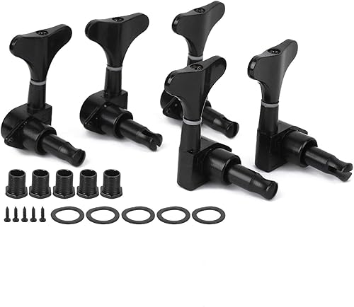 Miniatura 3 de Demeras Sintonizadores de graves de aleación de 5 cuerdas prácticos para principiantes de bajos (negro)