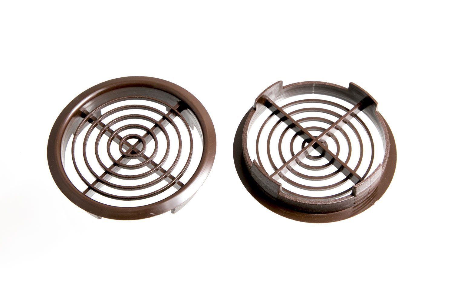 Merriway Brown Bh05535 (25 Pcs) Push-In Louvred Soffit Vent Grilles, Fits 70Mm (3 Inch) Hole - Pack Of 25 Pieces
