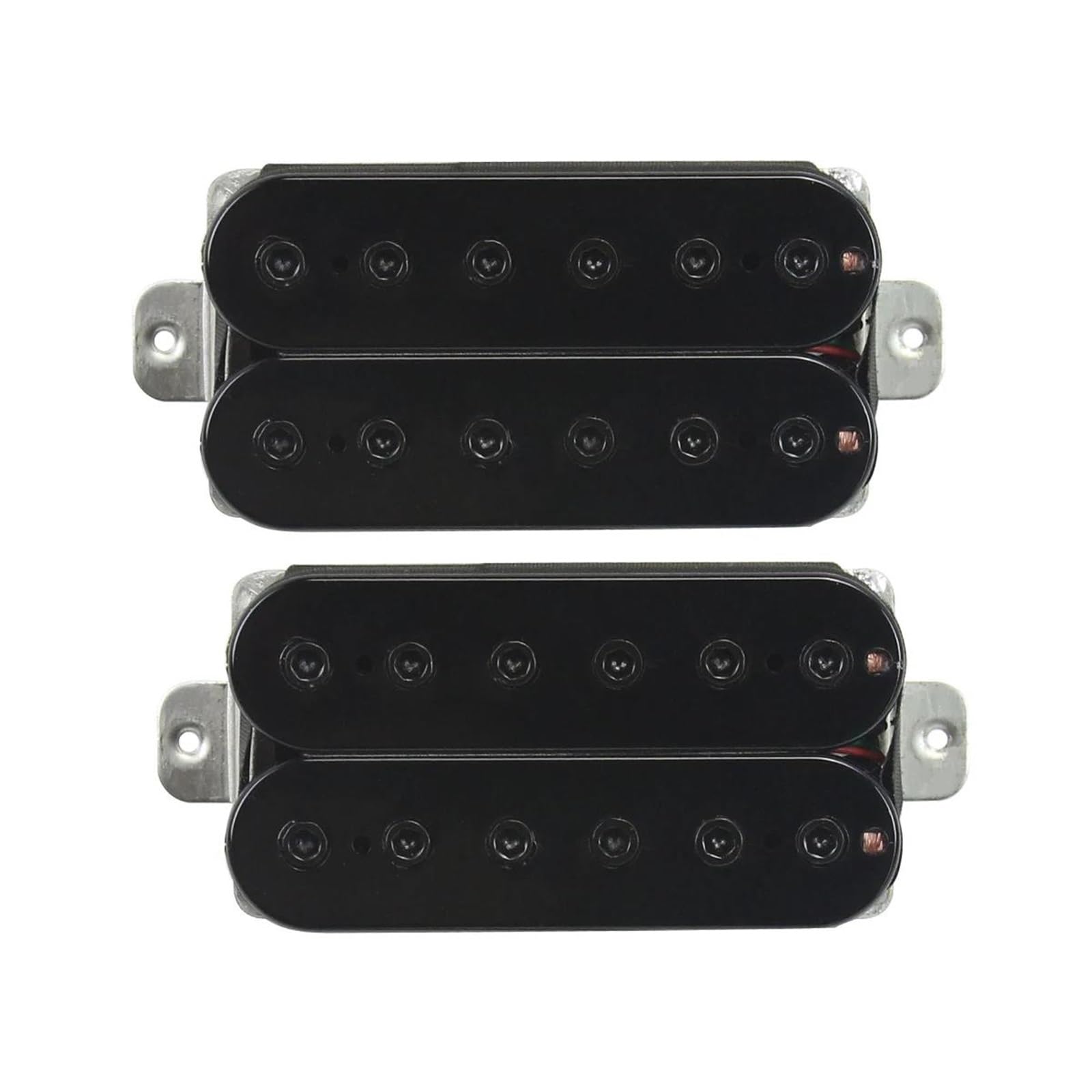 Pastilla De Guitarra Eléctrica Profesional Pastilla De Doble Bobina De Cerámica | 2 uds pastillas Humbucker de cerámica guitarra eléctrica juego de pastillas de puente de cuello negro 4 cables