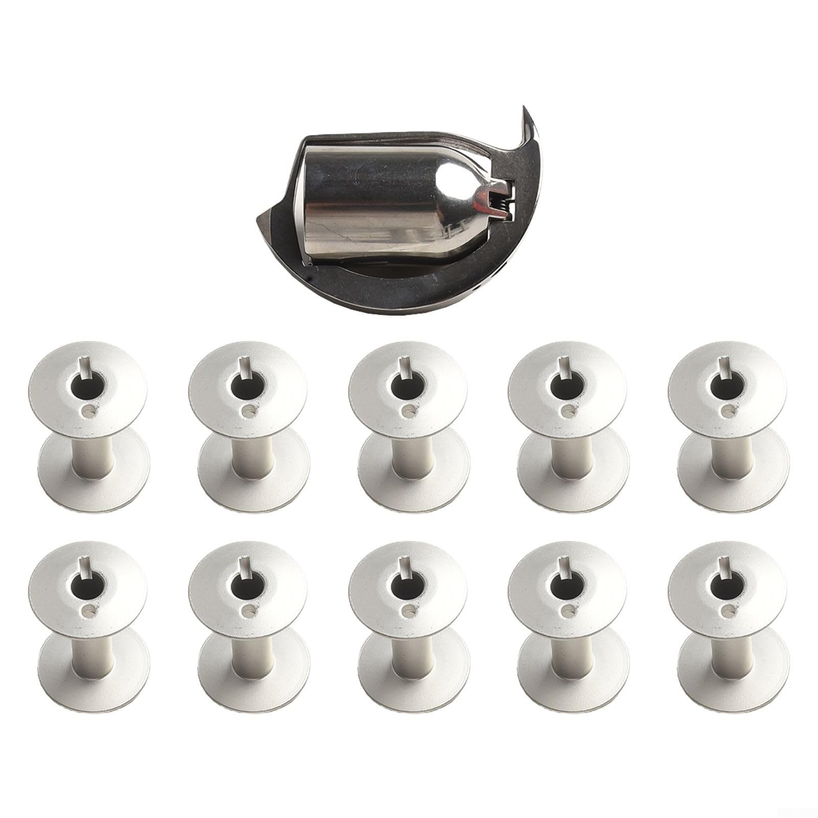 Ensamblaje de gancho de lanzadera con 10 bobinas para Durkopp, para adler 203 204 205 166 266 366, para seiko CH-2B 6B 7B 8B, Durkopp para reemplazo Adler