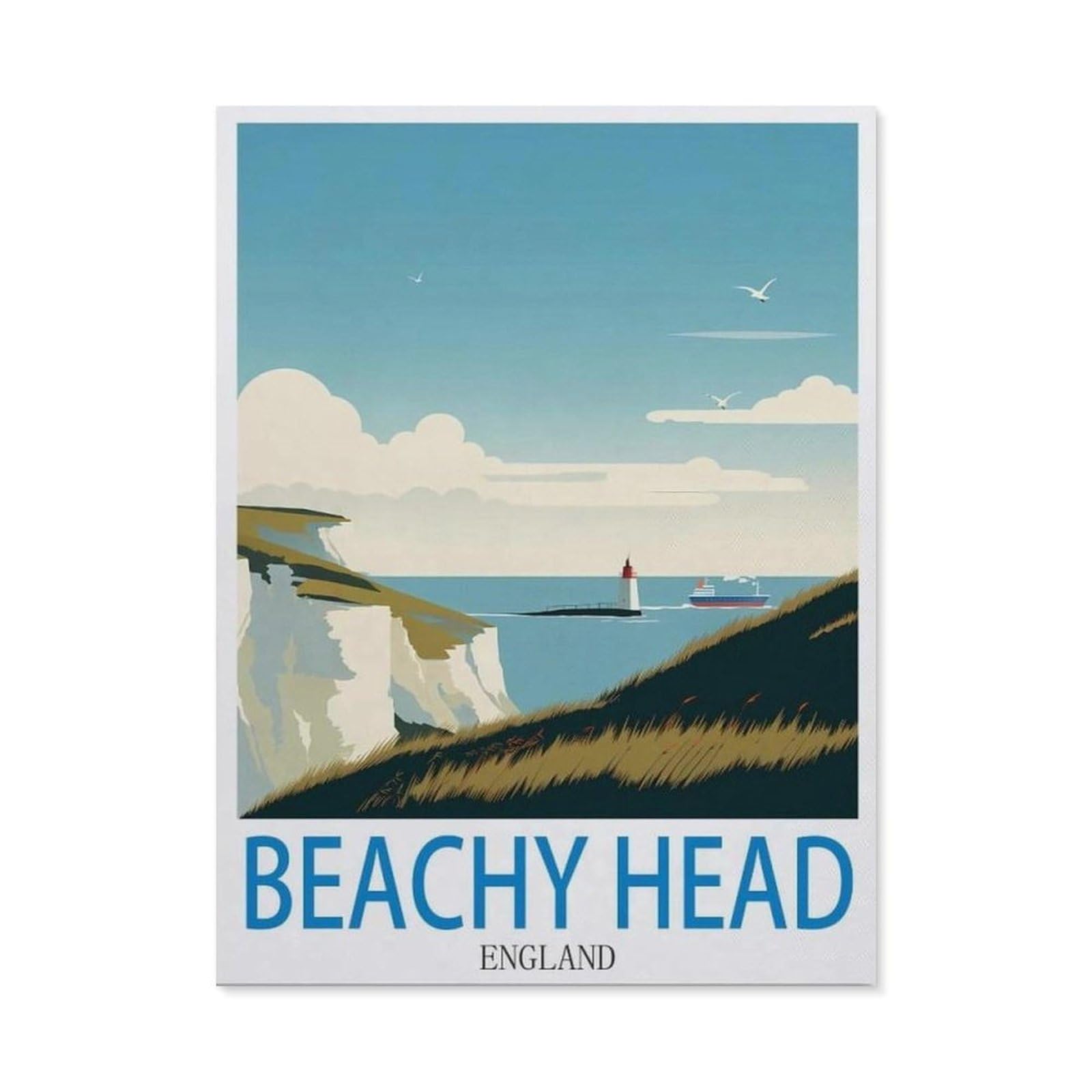 BEAYODKP 5D Diamond Painting Kits，Beachy Head England（30 x 40 cm）