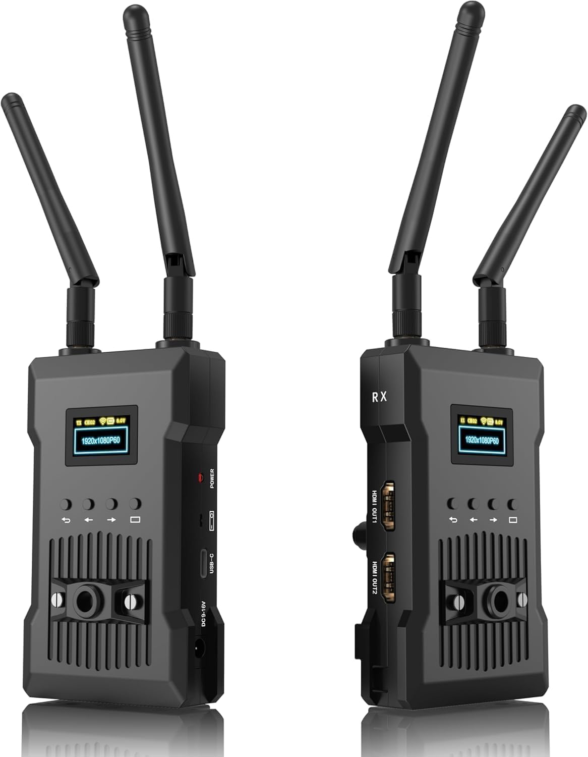 4K Wireless HDMI Transmitter and Receiver Video Transmission System, 2.4/5G Dual-Band 984ft Los Range 60ms Latency up to 4 Devices Monitoring for Live Streaming TVS,DSLR, projectors etc