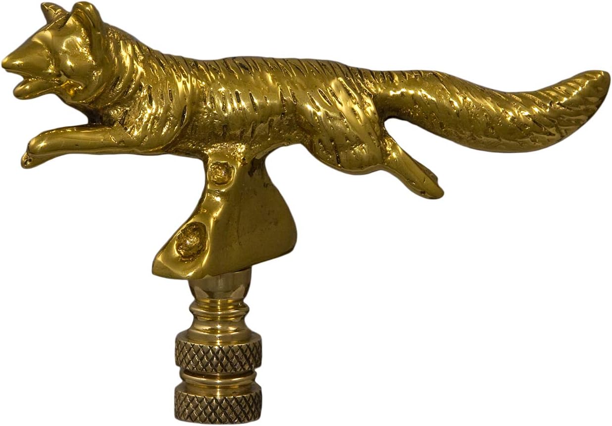 Fox Solid Brass Lamp Finial