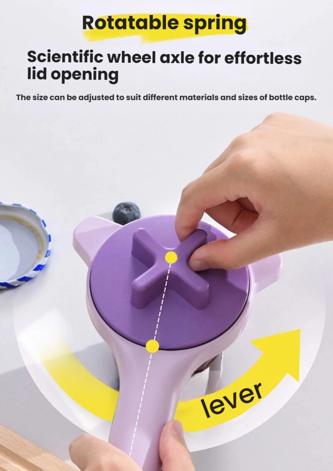 Multifunktionaler Glasöffner, verstellbarer manueller Flaschen- und Dosenöffner, ergonomischer Anti-Rutsch-Griff für Senioren und Arthritis, universelles Küchenwerkzeug für den Heimgebrauch