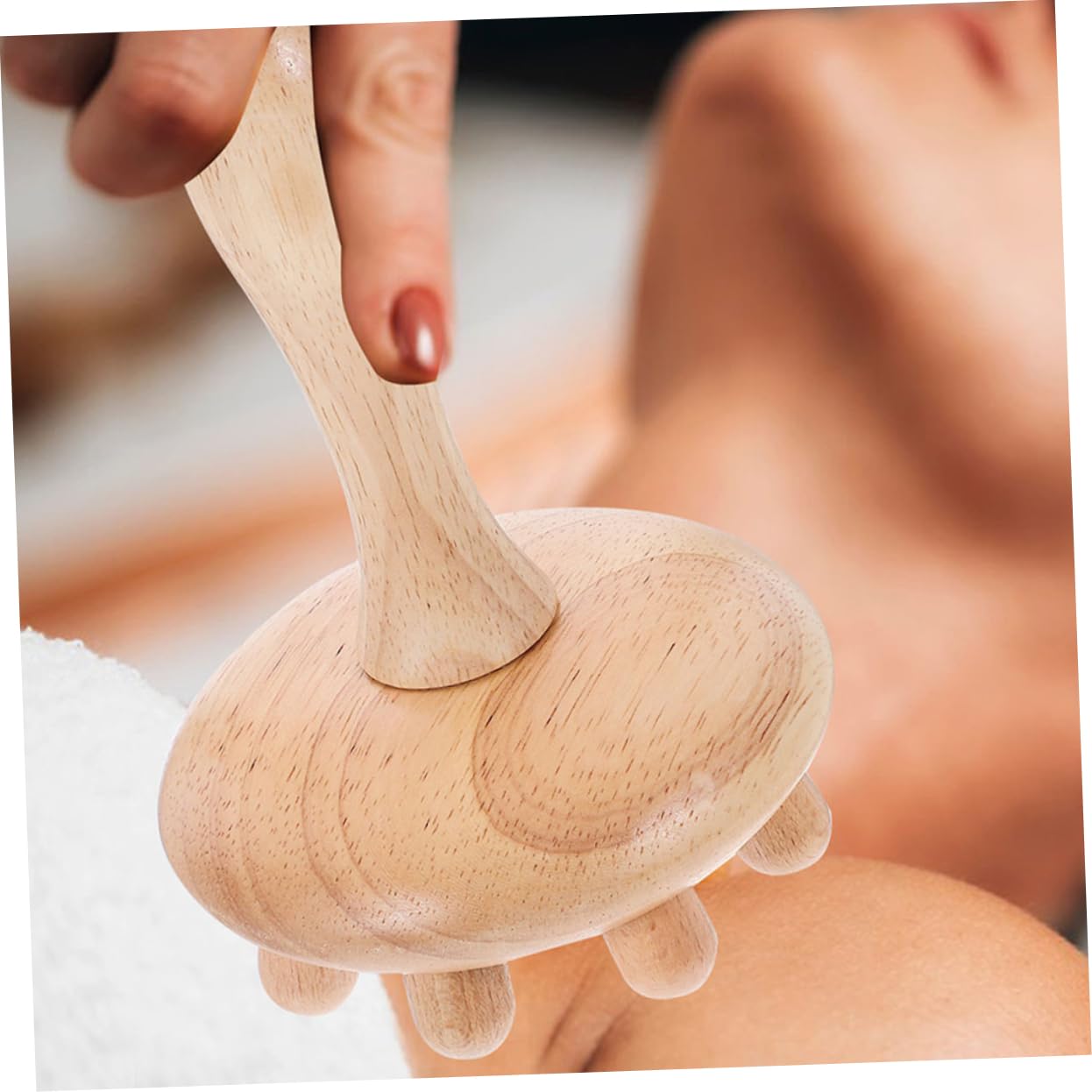 Peine Masajeador Natural de Madera para Cuero Cabelludo, 2 Piezas