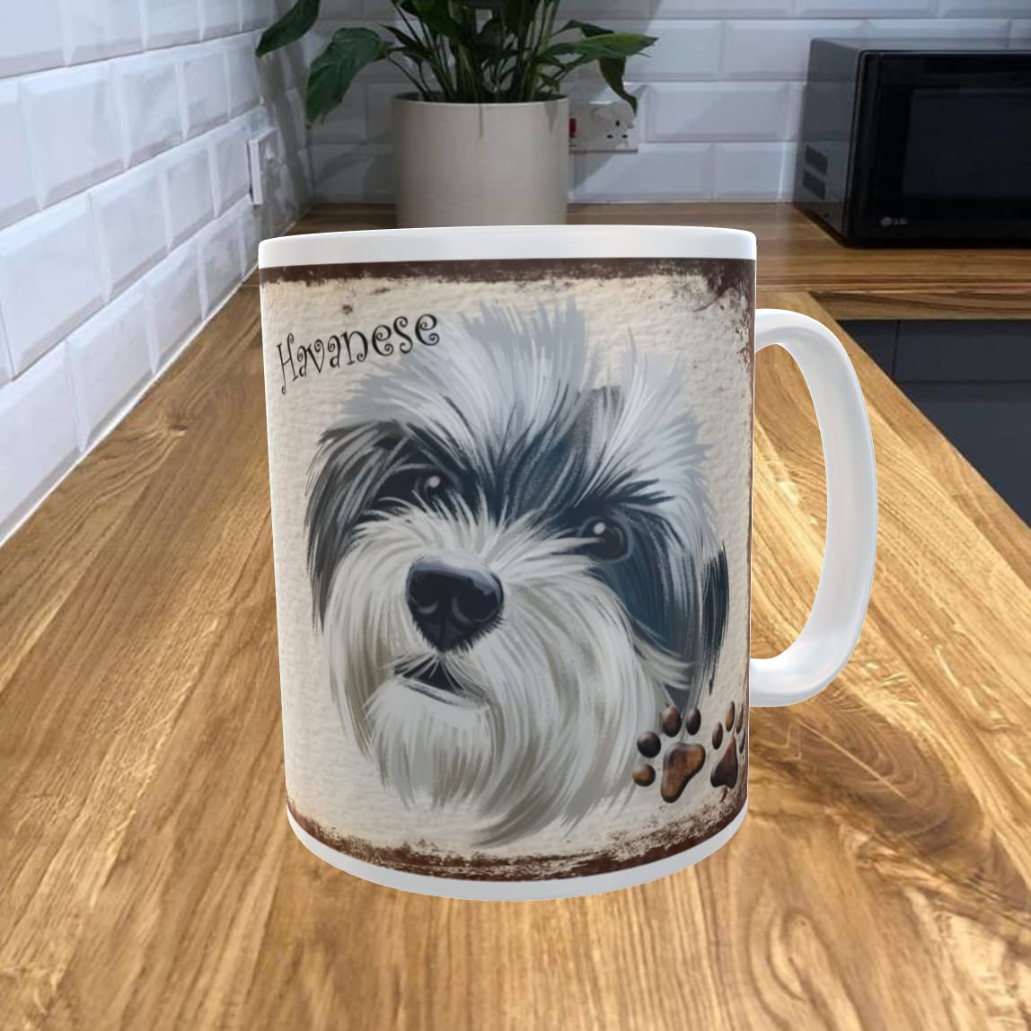 Shawprint Limited Havanese Dog 11oz Coffee Mug My Dog's Rules Theme 761DRMUG