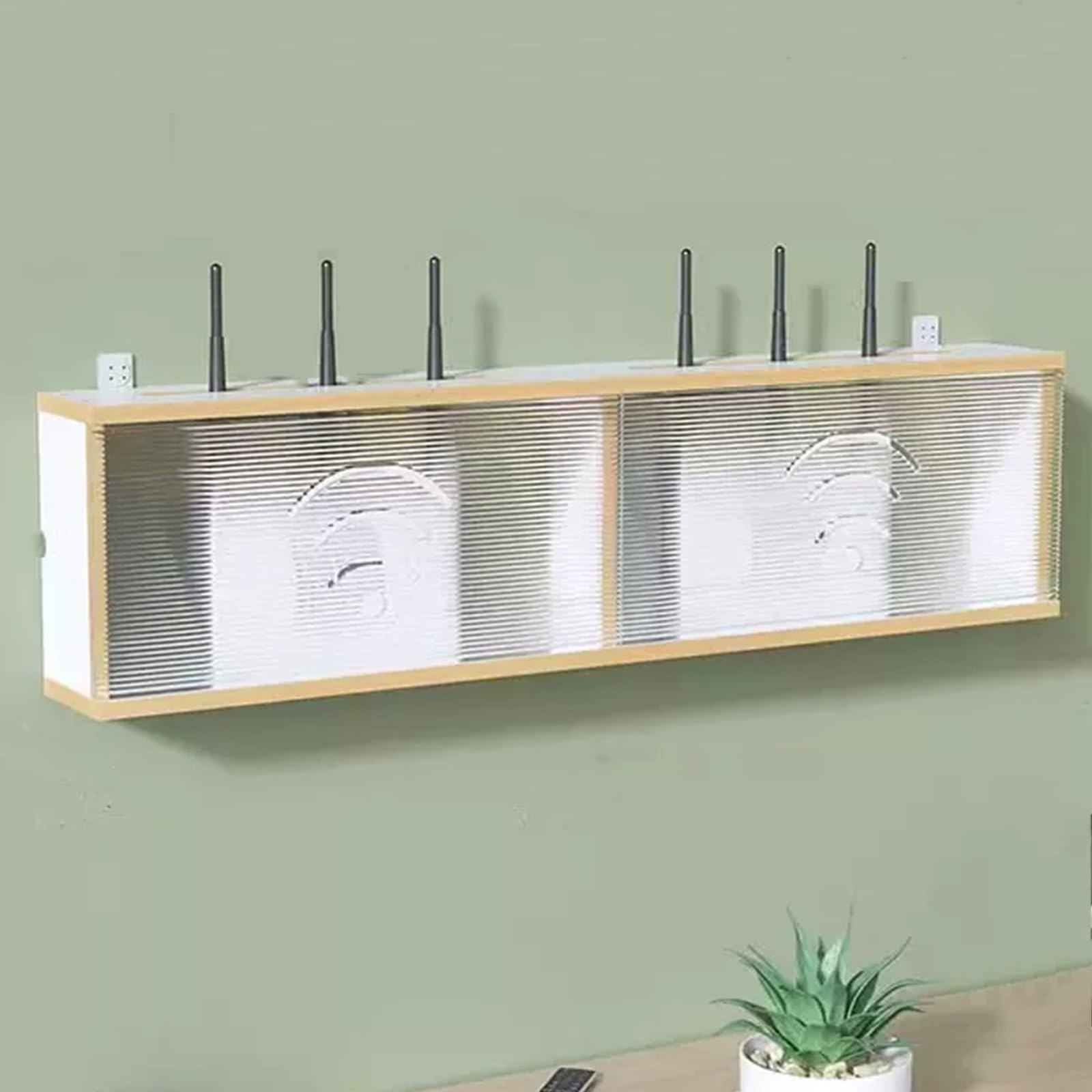 Étagère murale pour routeur – Boîte de rangement pour câble WiFi et solution de rangement pour bureau et maison