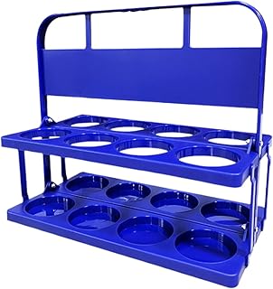 Lot de 8 caisses à bière portables réutilisables, design pliable, poignée ergonomique robuste | Seau isotherme pour canettes, sorties de pique-nique et transport de boissons à la plage