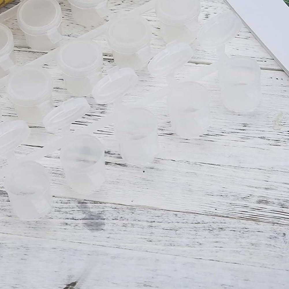 30 Streifen, 180 Töpfe, Leere Farbstreifen, Farbbecher, 10 Ml, Mini-Farbtöpfe, Transparente AufbewahrungsbehäLter Aus Kunststoff
